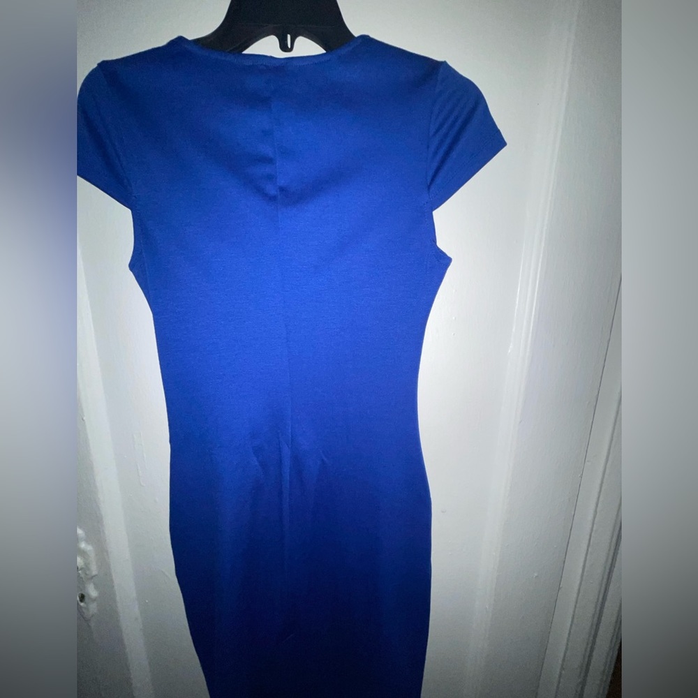 Stefano Di Roma Women’s Short Sleeve Mini Blue Dress - Size S View 4